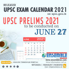 Upsc Exam Calendar 2021 Ensemble Ias Academy En 2020