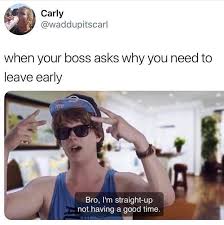 Bro I M Straight Up Not Having A Good Time Funny Memes Sarcastic Memes Sarcastic Work Memes