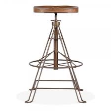 Rustic wood and iron bar stools. Rustic Metal Roxbury Adjustable Bar Stool 70 87cm Modern Bar Stools