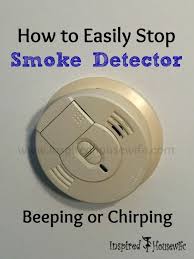I have double checked and it actually comes from the hard wired smoke detector installed by the builder. How To Easily Stop Smoke Detector Beeping Or Chirping Smoke Detector Stop Smoke Smoke Alarm Beeping