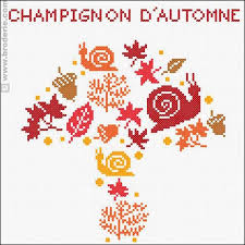 Point De Croix Champignon D Automne Marie Coeur La Maison Du Canevas Et De La Broderie La Maison Du Canevas Point De Croix Broderie Point De Croix