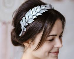 Eloise ~ Silver Leaf Headband, Wedding Headband, Silver Crown, Headband for  Bride, Bridesmaid Headband, Gold Leaf Hair Piece, Wedding
