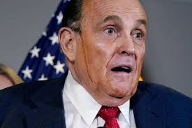 Former associate attorney general of the united states. Rudy Giuliani Has Hair Dye Streak Down Face In Sweaty Press Conference Evening Standard