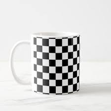 Black And White Checkered Coffee Mugs Black And White Checkered Mug Black And White Gifts Unique Special B W Style Mugs White Coffee Mugs Black And White Coffee