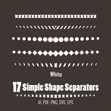 Simple Shape Elegant Vector Header Decorative Embellishment Etsy Text Dividers Simple Shapes Clip Art Borders