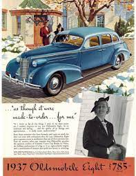 Oldsmobile Eight Old Car Ads Vintage Ads 1937 Etsy In 2021 Oldsmobile Car Ads Old Classic Cars