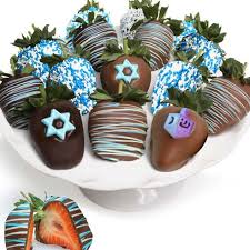Sweet chocolate and fruit delights are an excellent way to show your appreciation, say congratulations, wish someone a happy birthday, or celebrate a special occasion. Hanukkah Chocolate Covered Strawberries 12 Pieces At Send Flowers