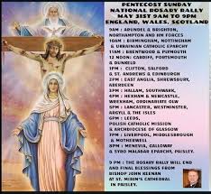 This is a day commemorating that promises are fulfilled. Pentecost Sunday National Rosary Rally Catholic National Shrine Of Our Lady