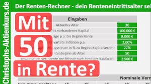 Nutzen sie auch den service, die auswirkungen von künftigen kinderziehungszeiten, teilzeitbeschäftigungen oder lücken auf. Mit 50 In Rente Dieser Renten Rechner Liefert Die Erstaunliche Antwort Youtube