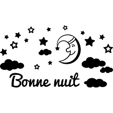 Sticker Bonne nuit - Stickers STICKERS CITATIONS Enfants - ambiance-sticker