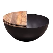 Available in several styles, these wooden, metal, and leather coffee tables will. Salem Round Drum Storage Cocktail Table W Natural Mango Wood Top Black Metal Base By Diamond Sofa Walmart Com Walmart Com