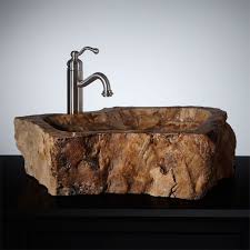 Broadbeck Petrified Wood Vessel Sink Bathroom Moveis Casas Pia