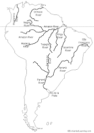 This page includes a description of the columbia river. Labeled Outline Map Rivers Of South America South America Map Teaching Geography South America