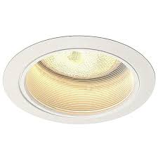 Open trims are most economical for down lighting install an open or baffle recessed lighting trim. Juno 5 Line Voltage White Baffle Recessed Light Trim 25786 Lamps Plus