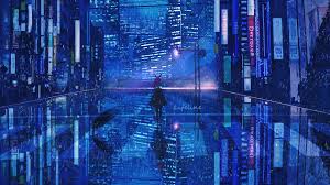 Hd wallpapers and background images. Anime City Cityscape Reflection 1920x1080 Wallpaper Wallhaven Cc