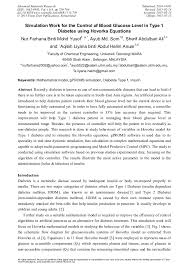 Health is important, but for malaysia the economy is also. Simulation Work For The Control Of Blood Glucose Level In Type 1 Diabetes Using Hovorka Equations Scientific Net