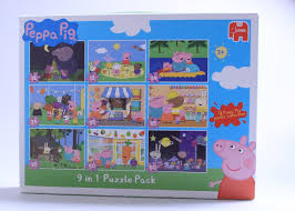 Peppa pig, the anthropomorphic cartoon piglet who stars on a british series adored by preschoolers, typically spends her days jumping in muddy puddles and sections show more follow today more brands peppa pig, the anthropomorphic cartoon pi. Peppa Pig 9 In 1 Jigsaw Puzzle Pack By Peppa Pig Shop Online For Toys In Fiji