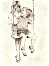 Brother And Sister By Sensiblerose Sisters Drawing Sisters Art Baby Cartoon Drawing