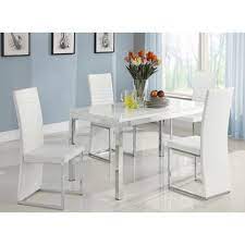 Modern white dining table and chairs. Modern White Dining Sets Wayfair White Dining Room Modern Dining Room Modern Dining Table