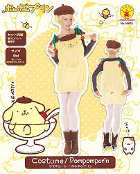Sanrio Pompompurin Salopette & hat Length 74cm Costume cosplay Anime  95668 New | eBay