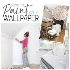 how to paint over wallpaper salvaged