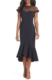 Free Shipping And Returns On Maggy London Illusion Neck Crepe Trumpet Dress Regular Pe Maggy London Dresses Cocktail Evening Dresses Trendy Cocktail Dresses
