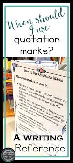 Reference Foldable For Quotation Mark Usage Perfect For Writing Centers And Writing Workshop Great Review For Expository Writing Quotations Quotation Marks