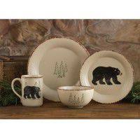 Free shipping & free returns. Rustic Dinnerware Bear Dinnerware Wildlife Glassware Antler Flatware At The Cabin Shop