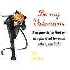 Be My Valentine Card Inspired By Chat Noir Funny Valentines Cards Ladybug Valentine Cards Miraculous Ladybug