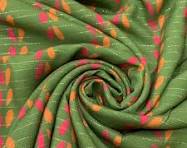 Tecido Viscose Estampada Foil Verde • Conexão Tecidos