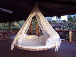 This hammock is ideal for those who don't want to carry a tent but want protection from insects when camping or backpacking. Outdoor Hammock Bed Hammock Recycled Trampoline Outdoor Beds Floating Bed
