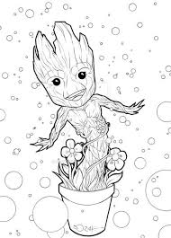 Look at these cute drawings of baby elephants. Chibi Groot By Sorah Suhng Deviantart Com On Deviantart Groot Coloring Pages Avengers Coloring Pages Avengers Coloring