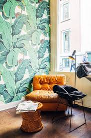 Adding green to the bedroom is easy if you already have a muted color scheme going in the room. Plant Wallpaper Home Wallpaper Wallpaper Living Room Plants Wallpaper