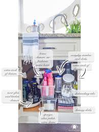 organization for under the kitchen sink