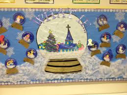 Snow Globe Bulletin Board Christmas Classroom December Bulletin Boards Crafts