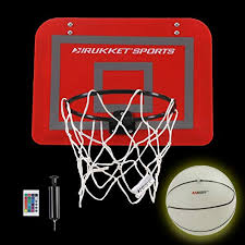 What is a mini hoop? Rukket Over The Door Basketball Hoop With Light Up Net And Glow In The Dark Ball