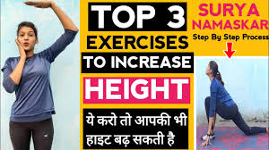 Sun salutation or surya namaskar is the most popular yoga exercise which consists of 12 different yoga poses. Top 3 Exercises To Increase Height Surya Namaskar For Height Growth Step By Step Youtube