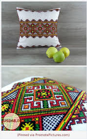 Free patterns / free patterns / free cross stitch patterns. Ukrainian Embroidery Geometrical Cross Stitch Pillow Case Colorful Embroidery Ukrainian Folk Art Country Throw Folk Embroidery Etsy Knitting Redwork Embroidery