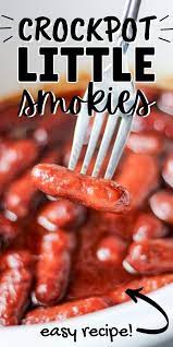 Slow Cooker Little Smokies Recipe Recipe In 2021 Little Smokies Recipes Smokies Recipe Recipes