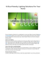 Buying eco friendly light bulbs. 10 Eco Friendly Lighting Solutions For Your Home By Sweety Mouni Issuu