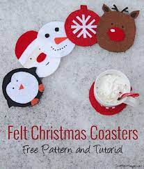 Homemade Christmas Ornaments8 And Felt Coasters Christmas Coasters Felt Christmas Christmas Ornaments Homemade