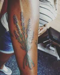 Lavender Tattoo On Darker Skin Tone Lavender Tattoo Watercolor Tattoo Tattoos For Black Skin