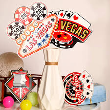 Shop our huge selection of casino themed supplies! Buy 24 Pieces Las Vegas Party Decorations Casino Party Centerpiece Sticks Casino Cutouts For Baby Shower Birthday Party Casino Theme Party Centerpiece Sticks Table Toppers Las Vegas Online In Turkey B07z7qb7k2