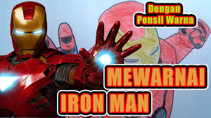 Superhero flash coloring pages 2735241. Tutorial Mewarnai Iron Man Dengan Pensil Warna Full Color Youtube