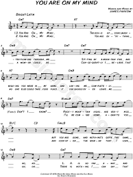 Giving new life to old sheet music: Chicago You Are On My Mind Sheet Music Leadsheet In D Minor Download Print Sku Mn0146988
