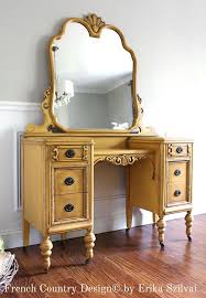 Sold Antique Jacobean French Country Design Ornate Hand Etsy Yellow Furniture Yellow Painted Furniture Painted Vanity