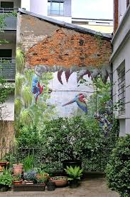 Backyard Jungle Hamburg Germany Gardenfuzzgarden Com Gartenkunst Wandgemalde Ideen Wandbild Wand