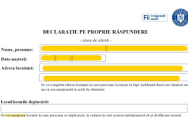 Ultimele stiri cu tema stare de alerta. DeclaraÈ›ia Pentru Starea De AlertÄƒ Cu Cele 11 Motive Pentru IeÈ™irea Din Localitate Document Edupedu Ro