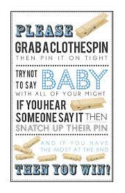 Don T Say Baby Clothespin Game Printable Baby Shower Games Boy Baby Shower Instant Download Clothes Pin Games Printable Baby Shower Games Baby Boy Shower