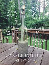 Diy Tiki Torches The Garden Glove Wine Bottle Tiki Torch Wine Bottle Tiki Torch Diy Wine Bottle Tiki
